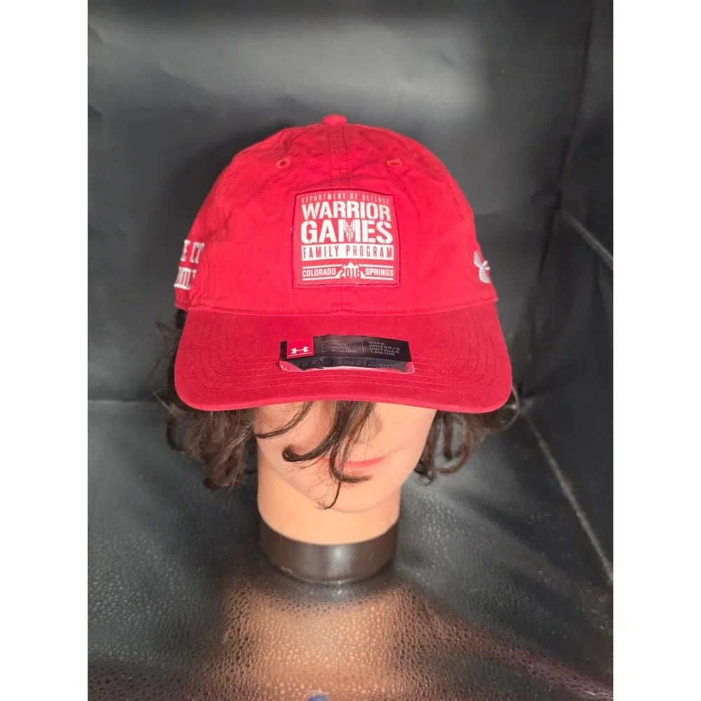 Under Armour Warrior Games 2018 DOD Family Program Baseball Hat Red OSFA